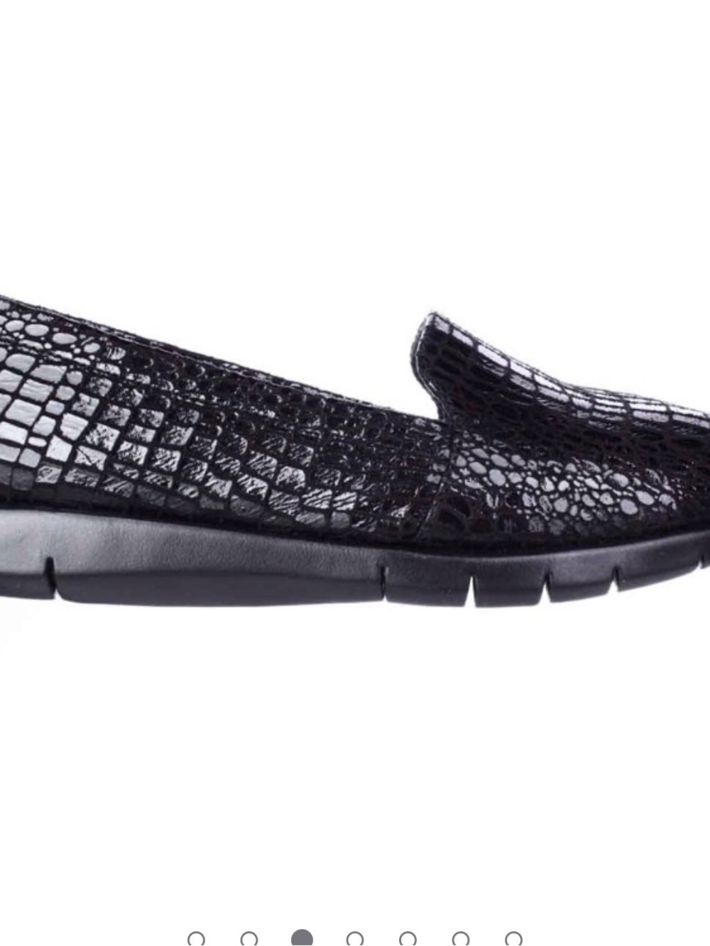Aerosoles Black Croc-Embossed Slip-On Loafer for Women Size 6.5